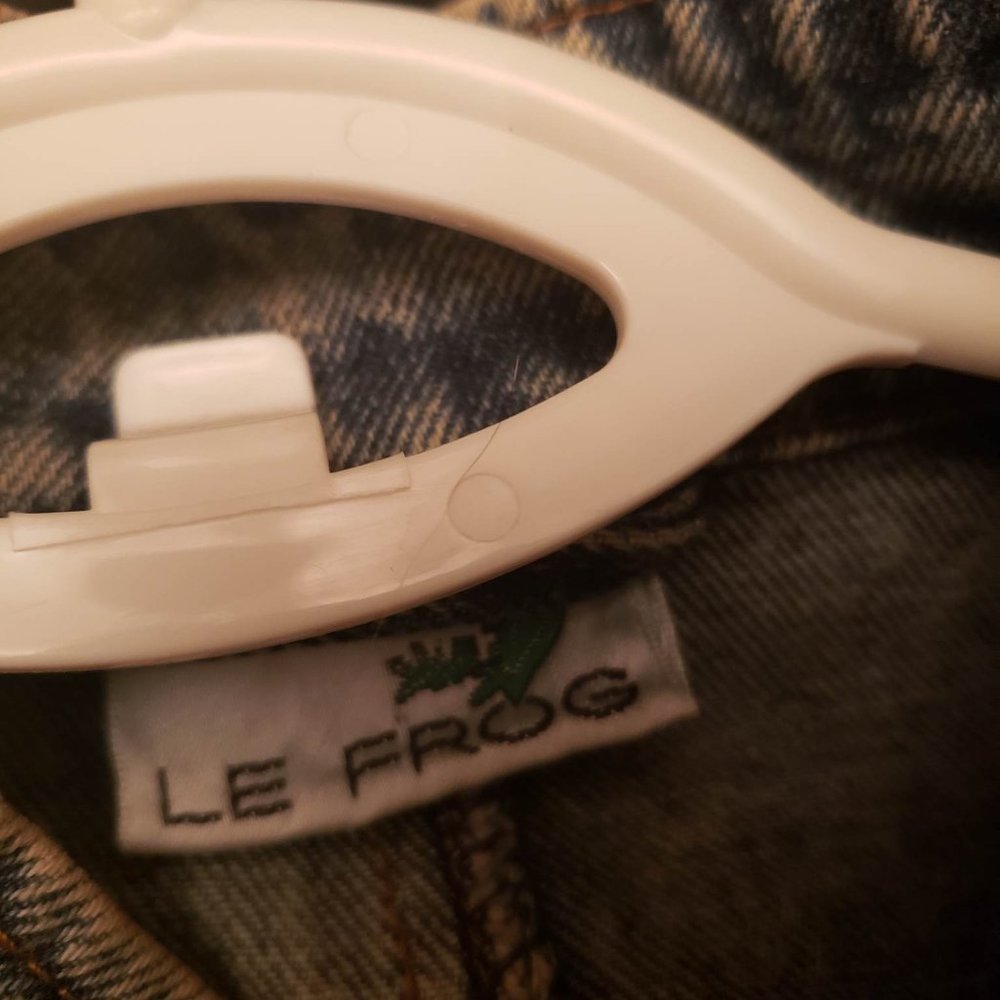 vintage Le Frog 80's Jean Jacket with military buttons - Picture 4 of 4